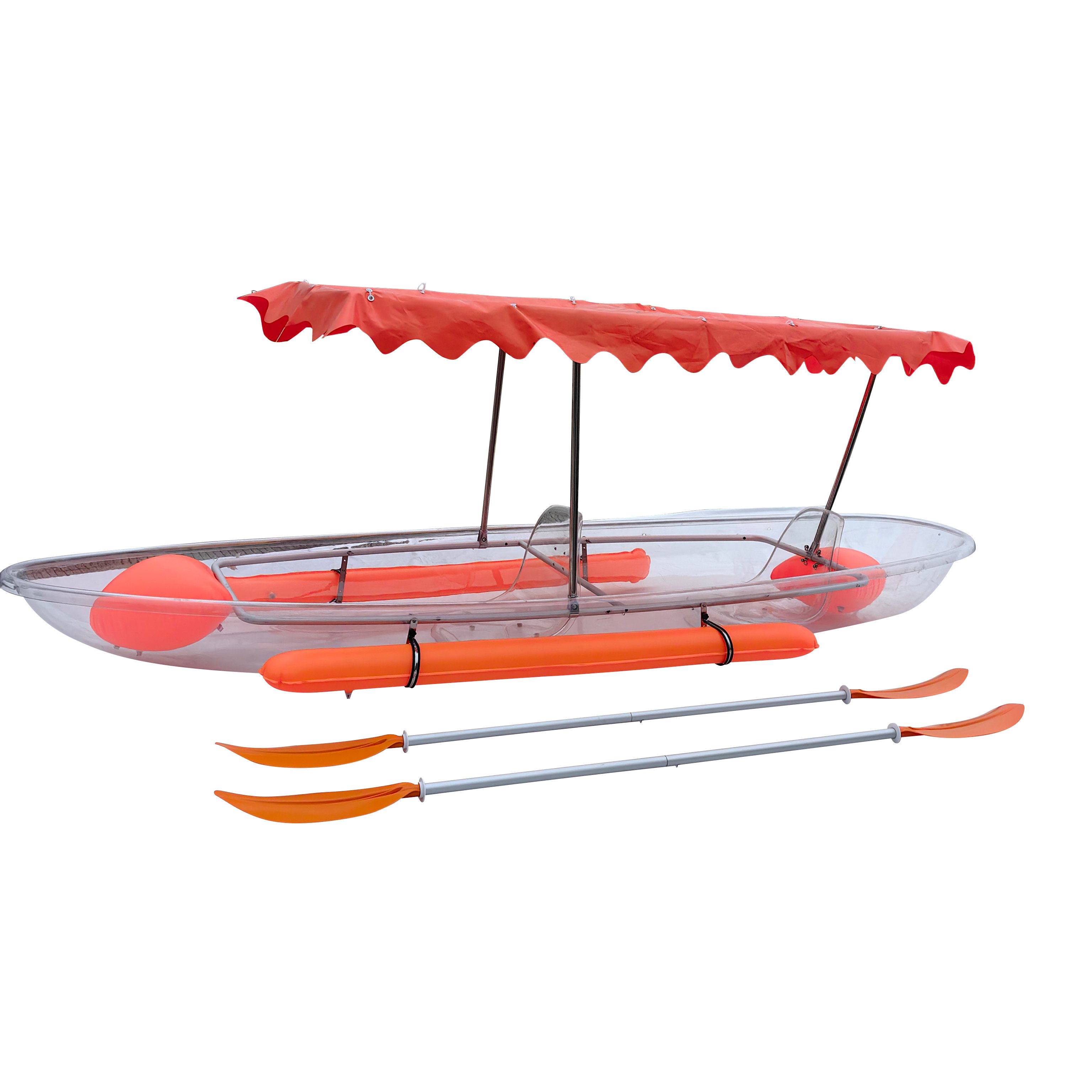 Cheap Two-person Outdoor Canoe Invisible Kakay Paddle Clear Boat Transparent Ship Waterproof Shed with Cover for Rainy Days